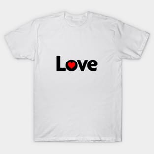 Love - Typographic Design. White Tee T-Shirt